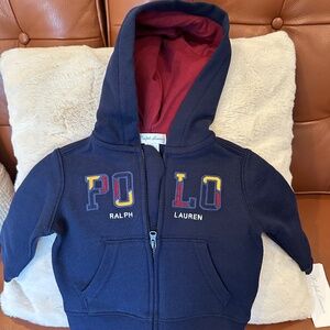 Navy Blue Ralph Lauren Polo Logo Hoodie